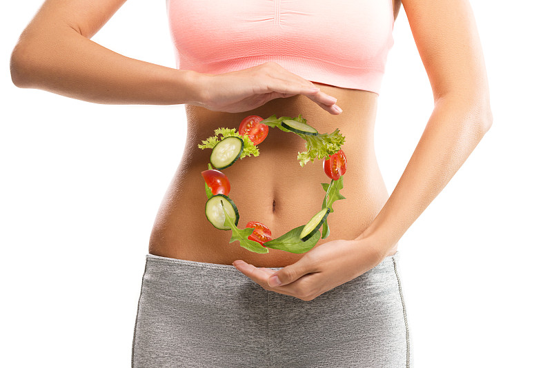 腹部,蔬菜,圆形,青年女人,拿着,腹腔,胃,塞尔维亚黑山,樱桃番茄,维生素