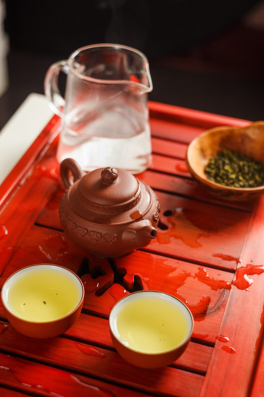 乌龙茶,清新,碗,茶,两个物体,书桌,普洱茶,红茶,茶壶,酿酒厂