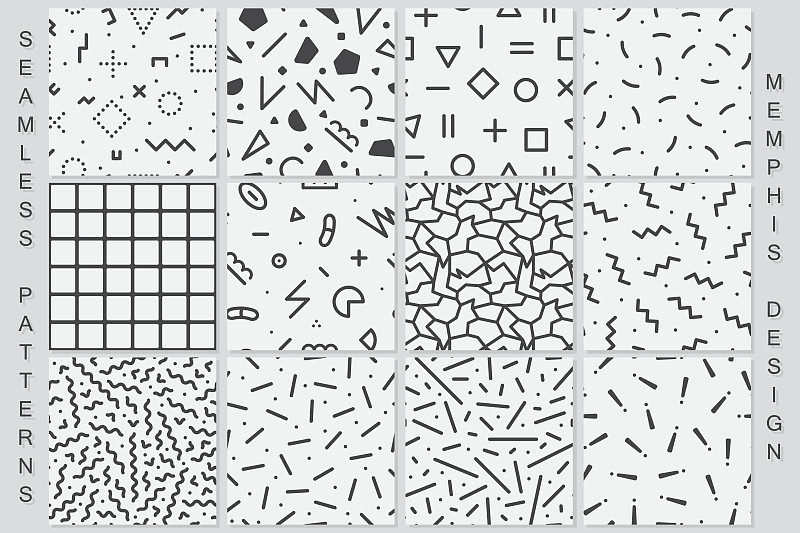 式样,几何形状,纹理,黑白图片,90多岁,形状,1990年-1999年,线条,条纹,斑点