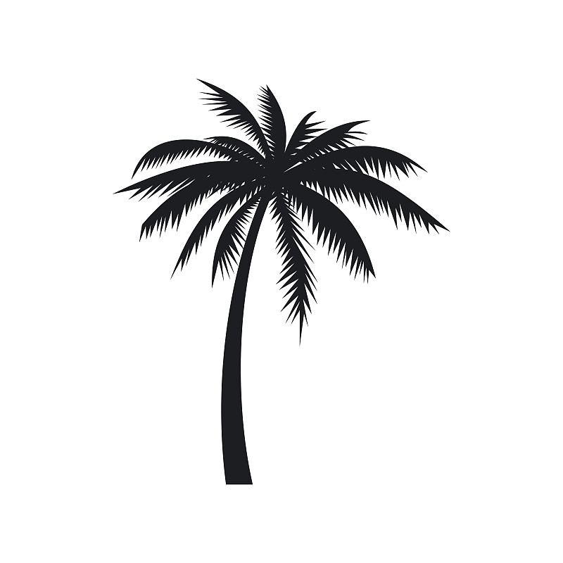 图标,简单,椰子树,棕榈树,无人,绘画插图,符号,夏天,异国情调,俄罗斯
