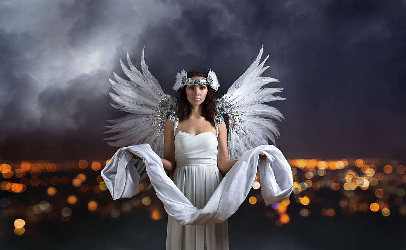 天使,白色长裙,阿把拉契亚怀特山脉,小天使,面纱,仙女,阿巴拉契亚山脉,人造的,饰头巾
