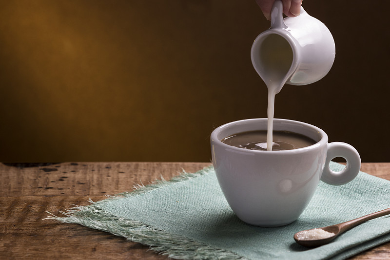 咖啡,摩卡咖啡,牛奶,拿铁咖啡,餐巾,偏好,咖啡杯,巴西,芳香的,浓咖啡