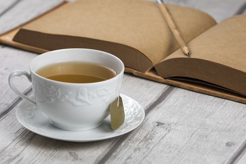 笔记本,茶杯,茶包,茶,红茶,杯,下午茶,热,偏好,绿茶