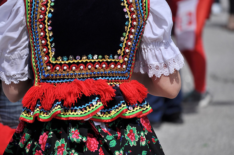传统服装,民间音乐,纯正波兰人,波兰民族,传统舞,克拉科夫,传统,舞者,马甲,亮片