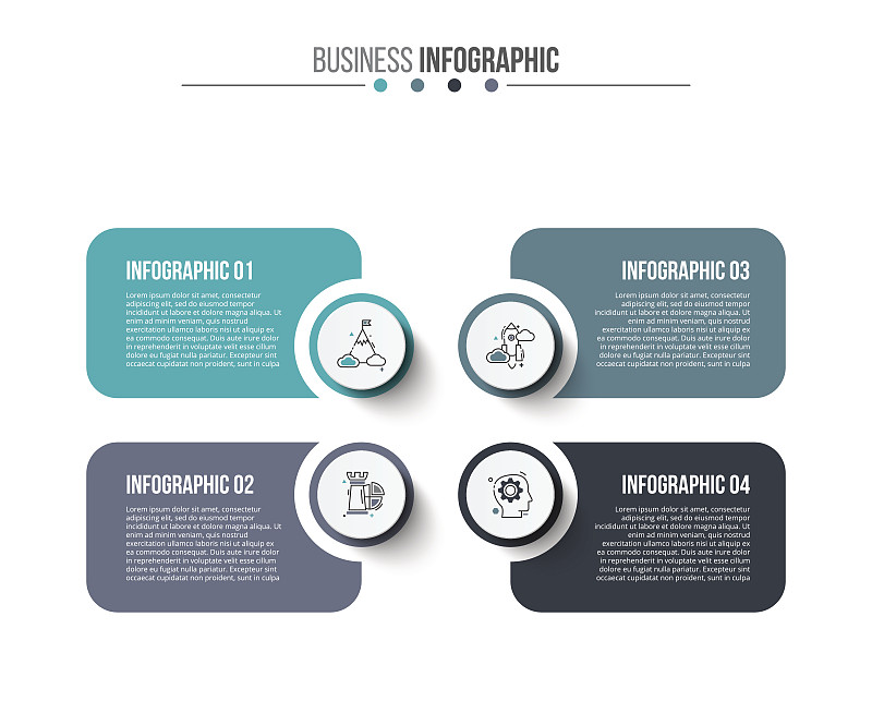 模板,数字,抽象,四个物体,信息图表,时间轴,小册子,台阶,图表