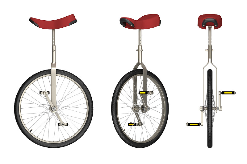 单轮脚踏车,白色,三维图形,分离着色,踏板,概念和主题,缅甸,车轮,水平画幅,无人