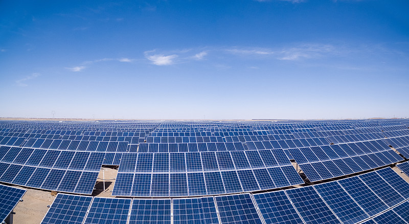 戈壁滩,太阳,发电站,青海省,可再生能源,太阳能电池板,沙漠,太阳能,可持续资源,风
