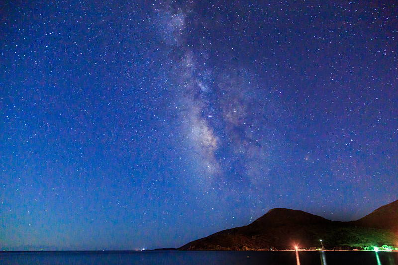 银河系,海洋,海滩,土耳其,在上面,空间和天文学,星座,星星,穆拉省