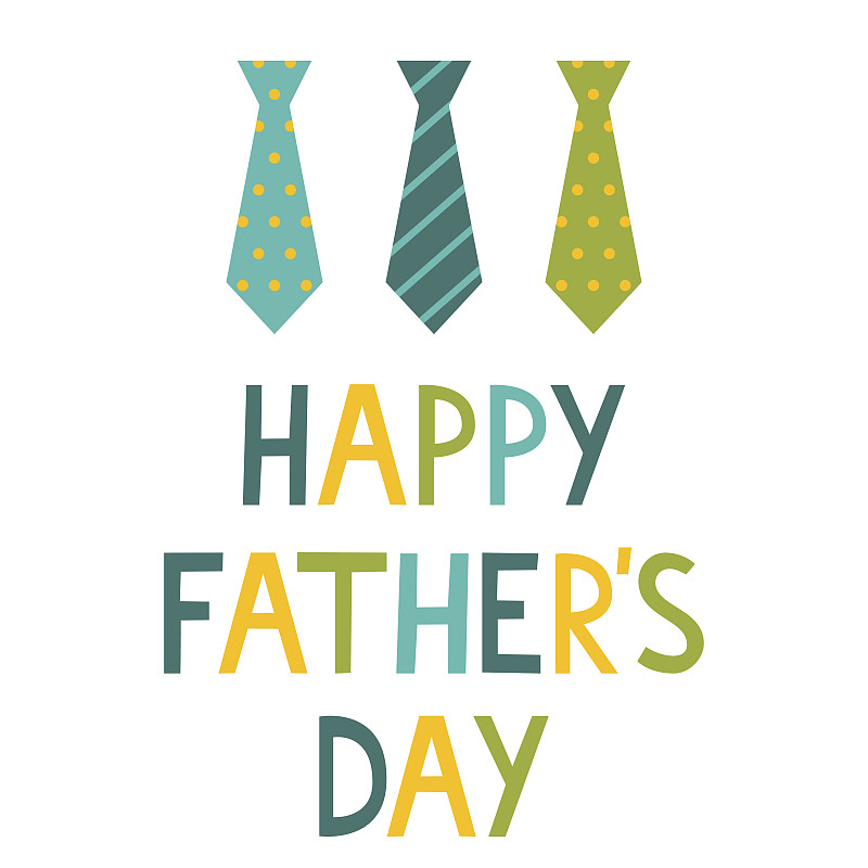Happy,Father’s,Day,card,with,ties
