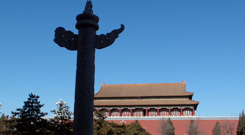 故宫,塔,天空,中国,蓝色,北京市,高大的,宫殿,龙,国际著名景点