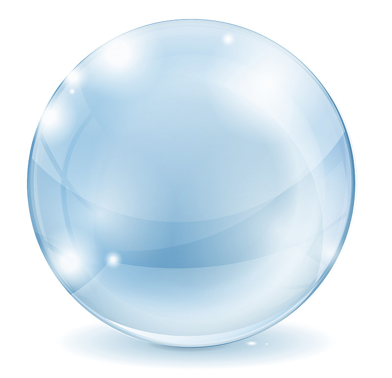 球体,水晶球,蓝色,玻璃,透明,球,水,水平画幅,无人,绘画插图