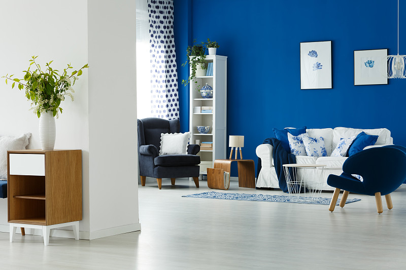 白色,蓝色,室内,creeping,bluet,蓝鲸,茶几,扶手椅,室内设计师,绿松石色