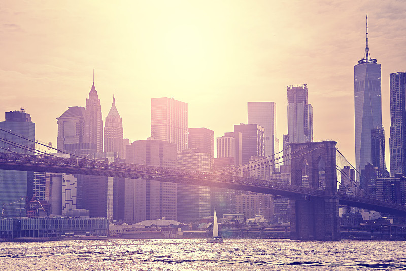 纽约,布鲁克林桥,曼哈顿,单色图片,在上面,阶调图片,国际著名景点,吊桥,都市风景,塔