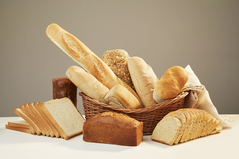 篮子,多样,商品,长面包,面包,苦荞面包,全麦,鸡蛋盒,裸麦,柳条