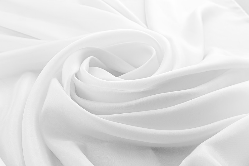丝绸,纺织品,白色,华贵,床单,曲嘴鸫,凹的,柔和,漩涡形,缎子