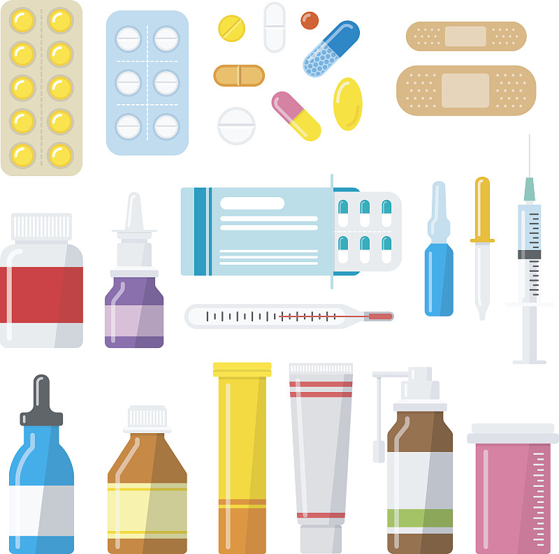 药丸,瓶子,健康保健,扁平化设计,药膏,镇痛剂,胶囊,维生素,营养品