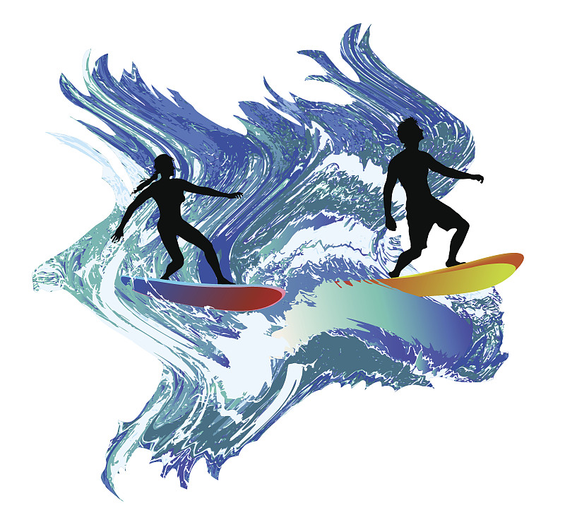 波浪,海浪,捷克,冲浪板,波纹,体育活动,蓝色,青年伴侣,水,水平画幅