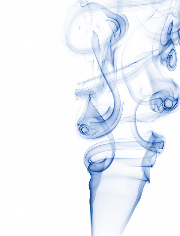 烟,蓝色,白色背景,呼吸气,,(飞机的)水汽尾迹,泥泞的,气氛,香烟,垂直画幅