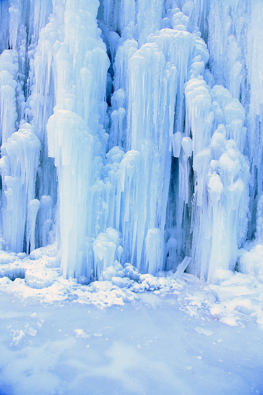 瀑布,冰,冰海峡,定帧,冰山,冰柱,四季,雪山,垂直画幅,水