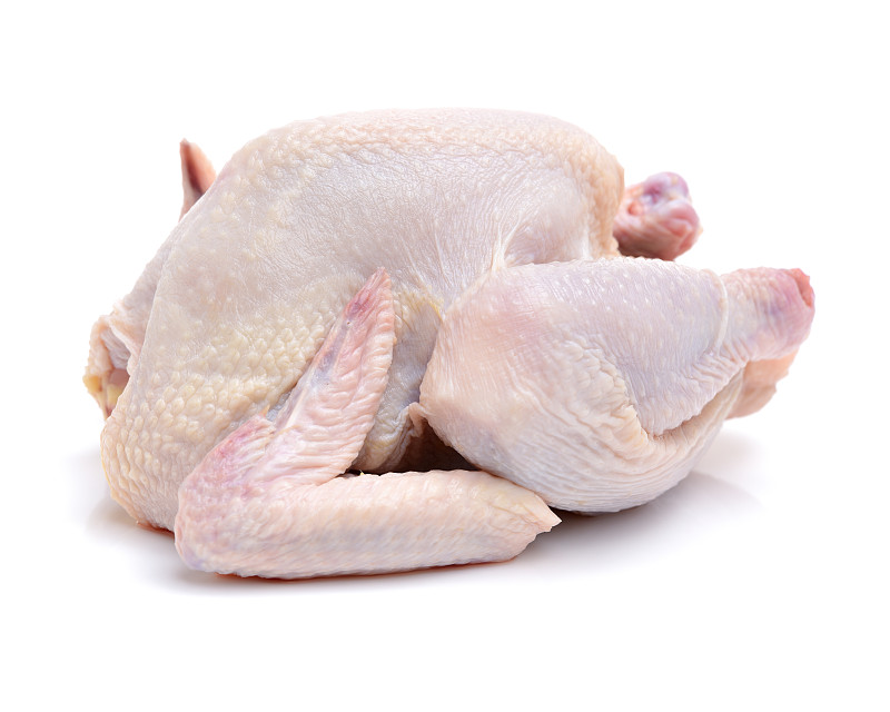 鸡,生食,白色背景,完整,鸡肉,自然,迅速,饮食,水平画幅,无人