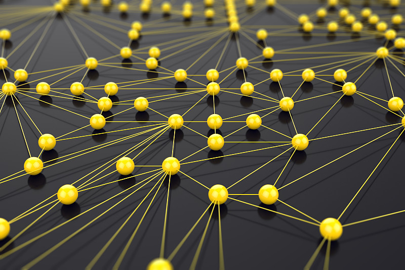 黄色,计算机网络,概念,点连成线,社会化网络,网线插头,全球通讯,抽象,选择对焦,水平画幅