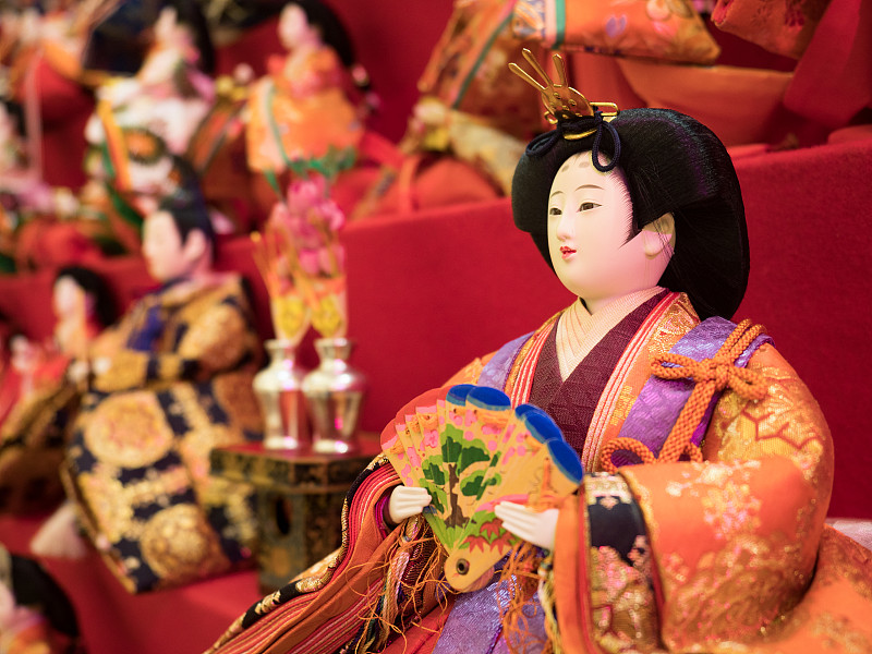 女儿节,水平画幅,大量物体,传统,日本,一个人,人,背景