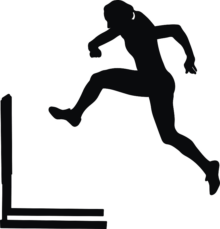 跳栏赛跑,女人,110米,女子赛道,短跑,尖的,计量器,体育场,垂直画幅,领导能力