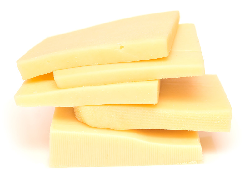 奶酪,高达干酪,切片食物,分离着色,奶制品,堆,一个物体,小吃,美味,成分