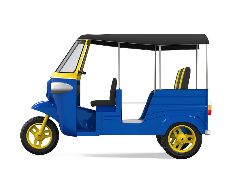 机动三轮车,蓝色,分离着色,载客三轮车,黄包车,三轮车,小型摩托车,车轮,水平画幅,陆用车