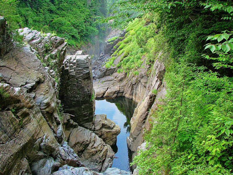 瀑布,魁北克,峡谷,水,沟壑,水平画幅,夏天,户外,图像,高处