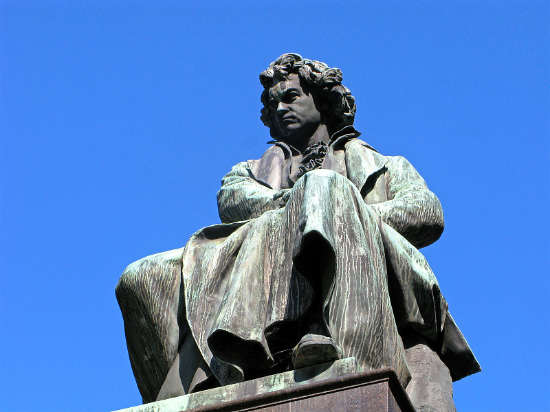 纪念碑,贝多芬,天空,古典乐,金属,过去,国际著名景点,奥地利,明星,人的脸部