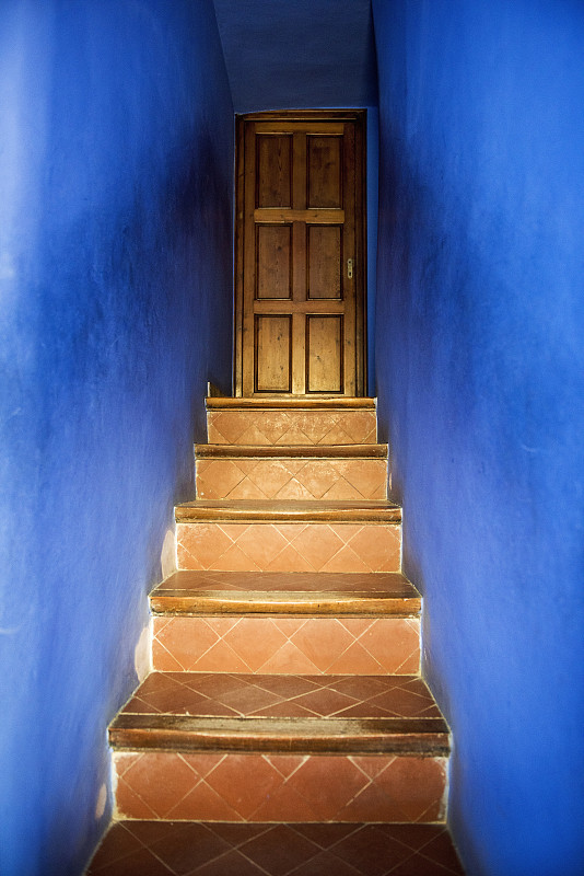 台阶楼梯,桂尔公园,木制,房屋,门,巴塞罗那,垂直画幅,台阶,古董,艺术