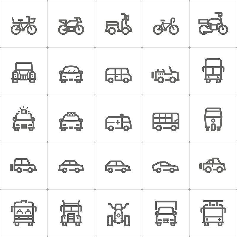 Icon,set,–,vehicle,and,transport,vector,illustration