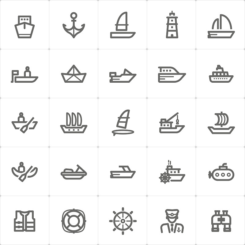 Icon,set,–,boat,and,ship,vector,illustration