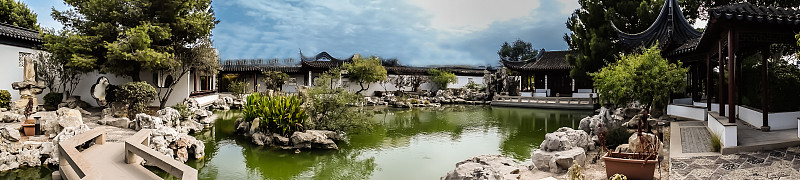 宁静,东方石景花园,水,天空,水平画幅,云,无人,户外,湖,都市风景