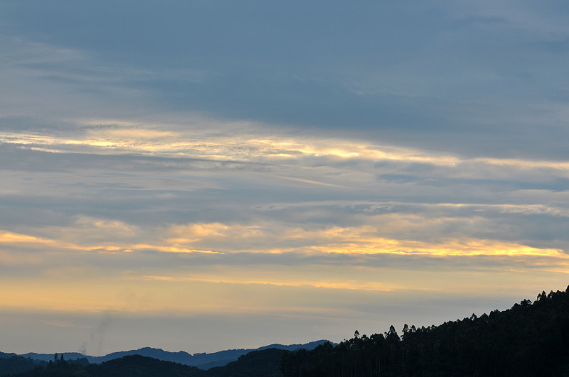 山,龙泉,天空,留白,早晨,夏天,水稻梯田,明亮,热带气候,著名景点