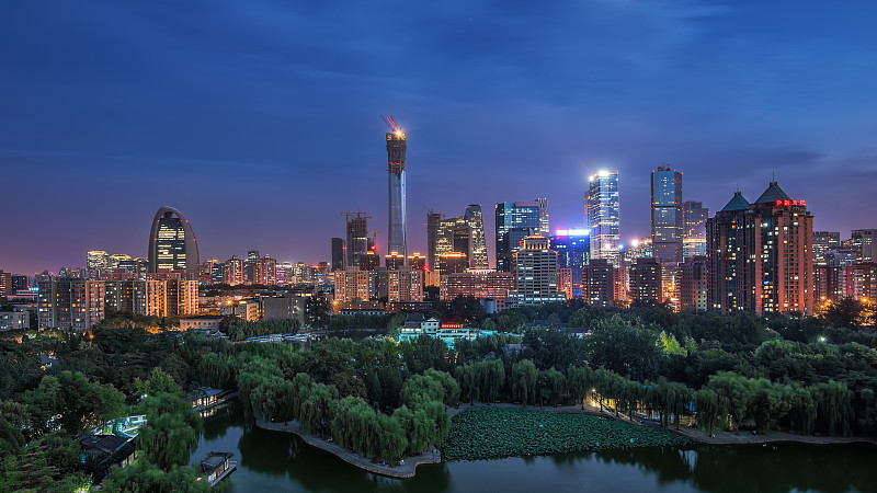 夜晚,北京cbd,当地著名景点,北京,立交桥,外立面,建筑特色,自然公园,塔,金融和经济