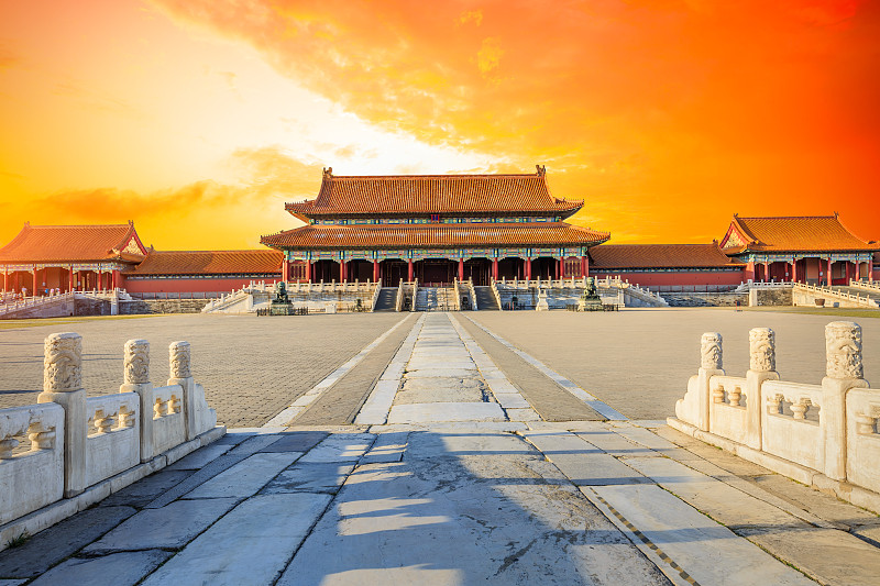 故宫,宫殿,北京,远古的,禁止的,宏伟,大门,世界遗产,国际著名景点,屋顶