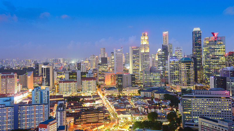 都市风景,新加坡市,城市天际线,市区,夜晚,市区路,旅行者,滨水,新加坡河,著名景点