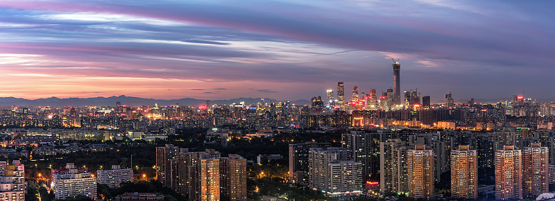 夜晚,北京cbd,当地著名景点,立交桥,外立面,建筑特色,塔,金融和经济,交通,全景