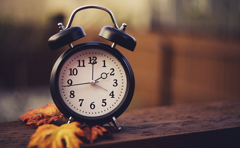 时间,叶子,秋天,闹钟,白昼,储蓄,留白,褐色,水平画幅,核对时间