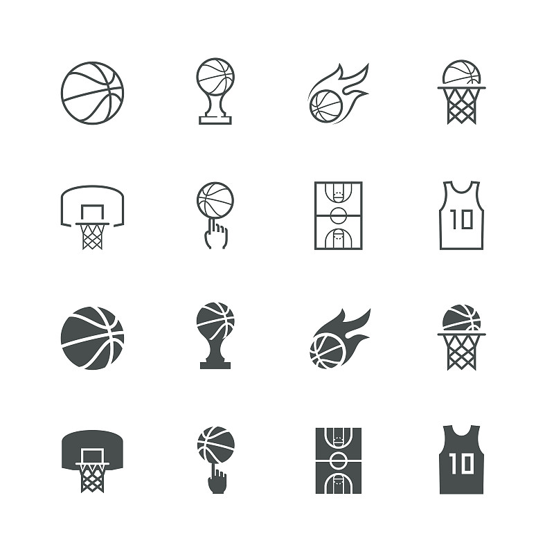矢量,篮球运动,图标集,垂直画幅,球,绘画插图,符号,组物体,篮子,哈萨克斯坦