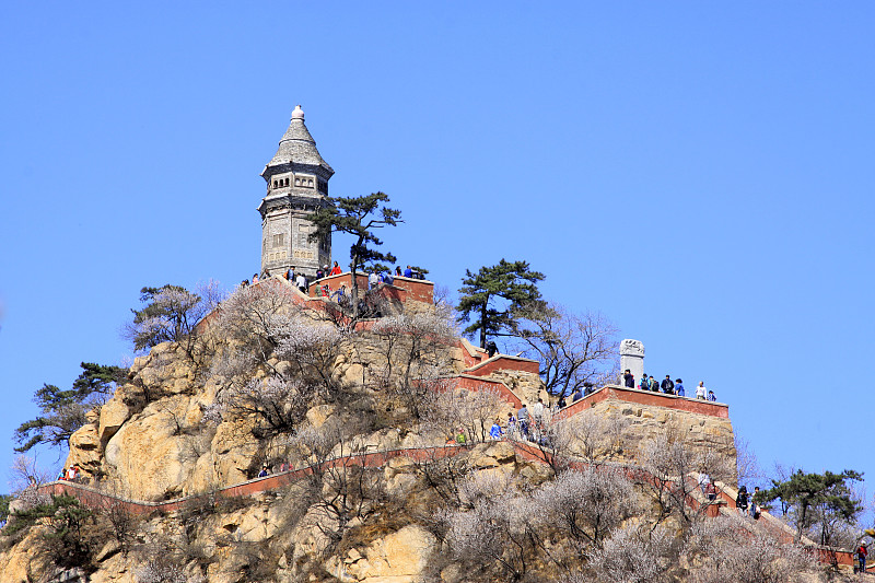 天津市,山,中国,佛塔,景观设计,风景,2014年,四月,盘山,五个物体