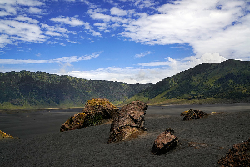 婆罗摩火山,爪哇,沙子,山谷,东,印度尼西亚,滕格尔火山,塞梅鲁火山,国家公园,海洋