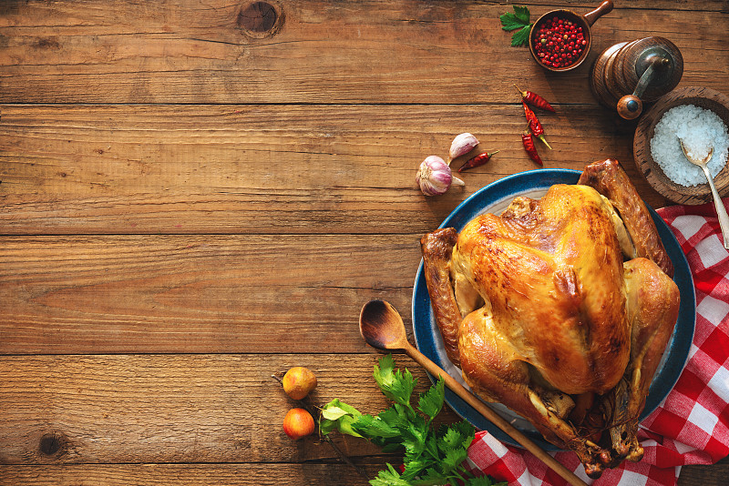 火鸡,圣诞节,火鸡肉,晚餐,洗碗布,宴会,餐巾,餐刀,欧芹,装饰菜