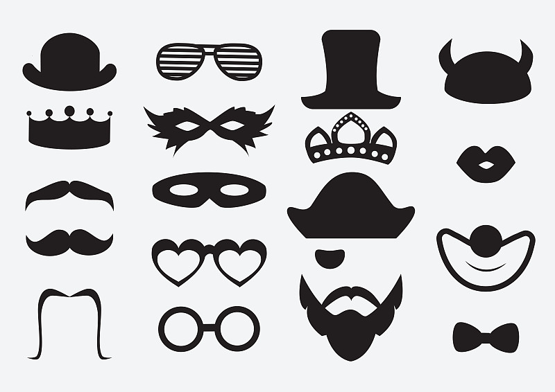 道具,大头贴,面具,人的嘴,古服装,领带,小丑,狂欢节,维京人,小胡子