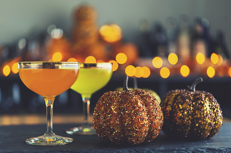 南瓜,鸡尾酒,活力,留白,水平画幅,无人,含酒精饮料,饮料