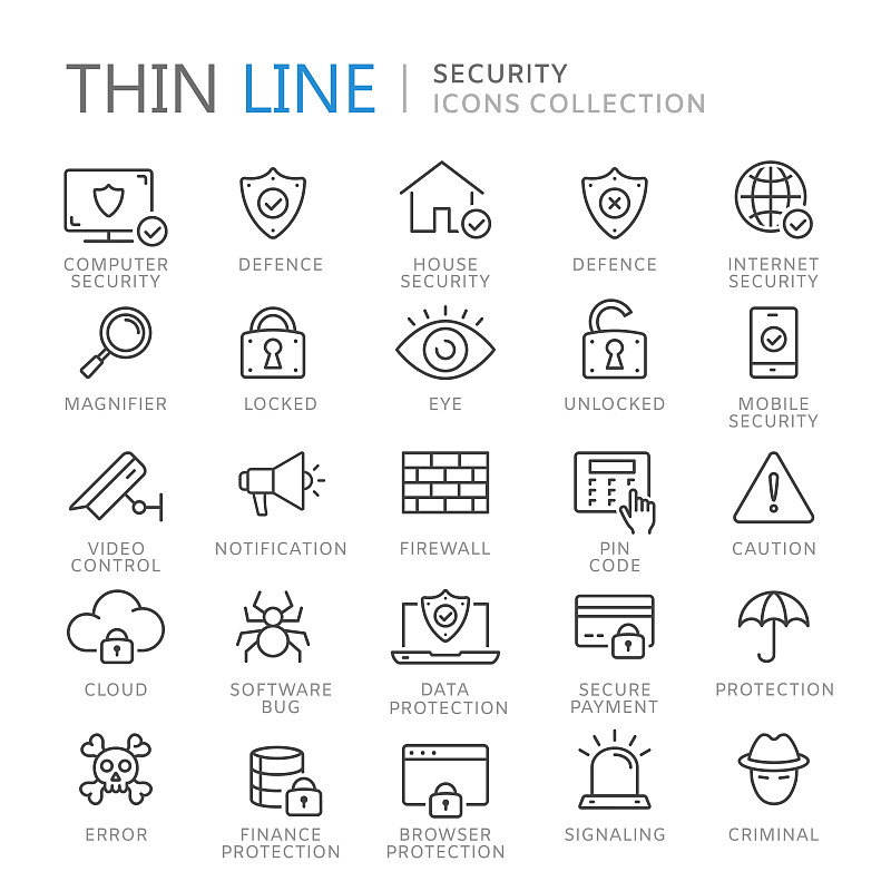 安全,细的,计算机图标,线条,盾,绘画插图,砖墙,保险箱,人的眼睛