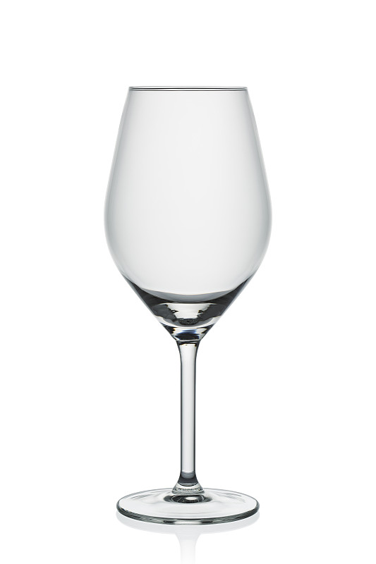 葡萄酒杯,垂直画幅,留白,空杯子,无人,全身像,玻璃杯,白色背景,背景分离,干净