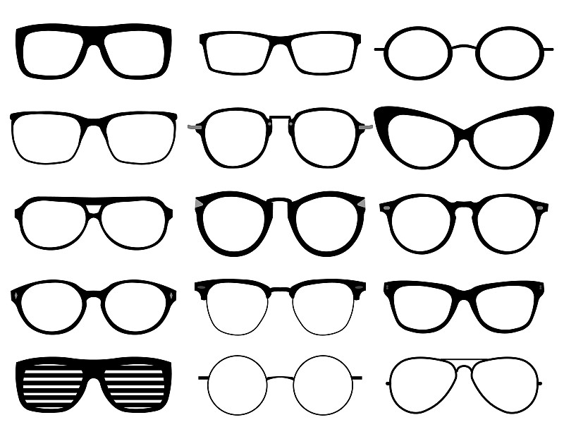 边框,眼镜,黑色,计算机图标,女人,时装模特,男人,白色,太阳镜,分离着色
